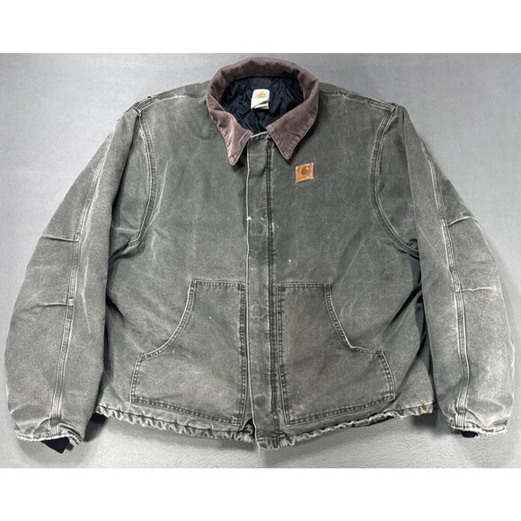Carhartt Other - Carhartt J22 MOS Jacket Men Sz 3XL Tall Green Thrashed Quilt Workwear Union Made